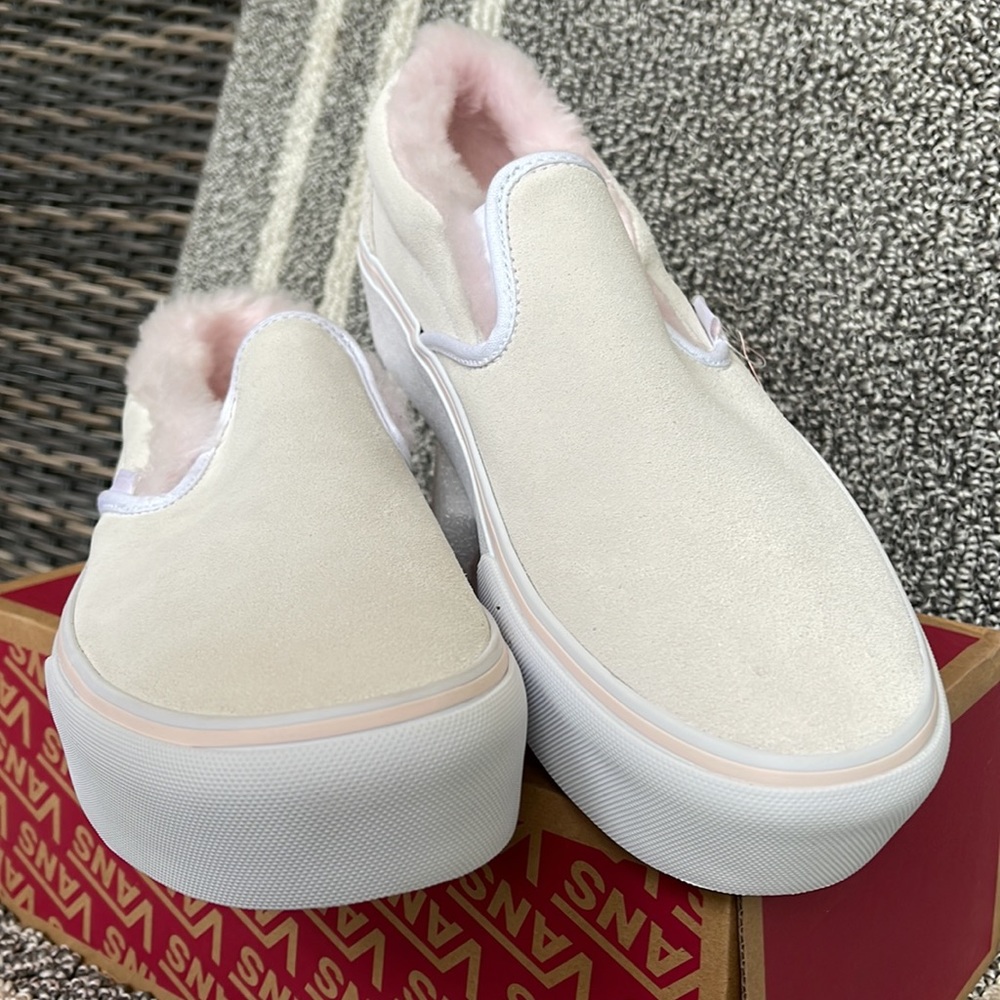 Vans Classic Slip-On Suede / Fur True White WMNS - Picture 8 of 16